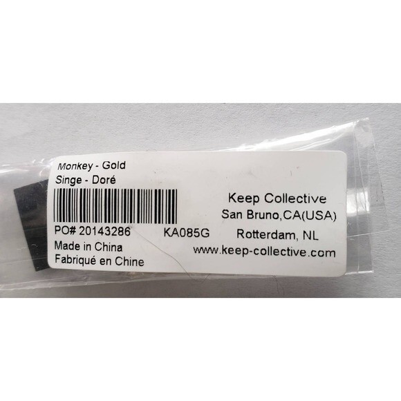 Keep Collective Gold Monkey Charm - NEW - Picture 5 of 5